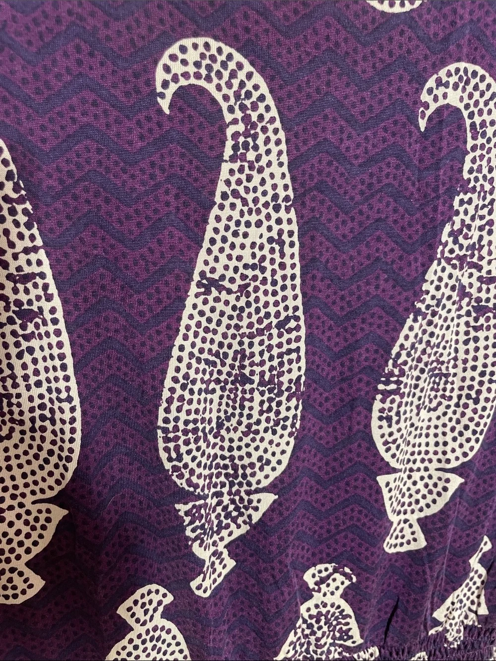 Tory Burch Purple Midi Dress with White Abstract Print - Picture 5 of 5